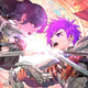 Byleth and Shez crossing swords.